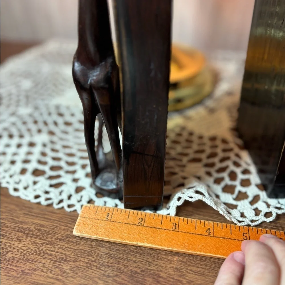 Ironwood Bookends Giraffe Carved Safari Animals Wildlife Nature Serengeti Unique